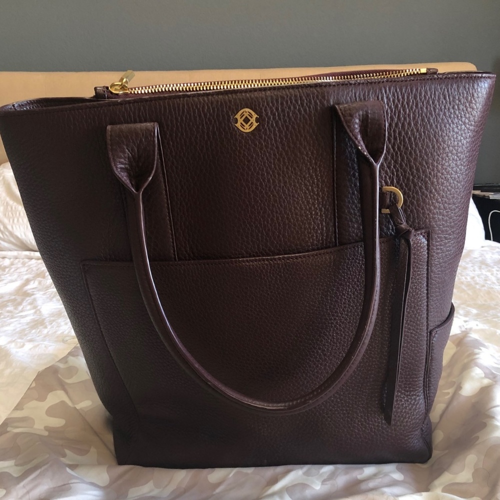 Dagne Dover Charlie Tote in Oxblood